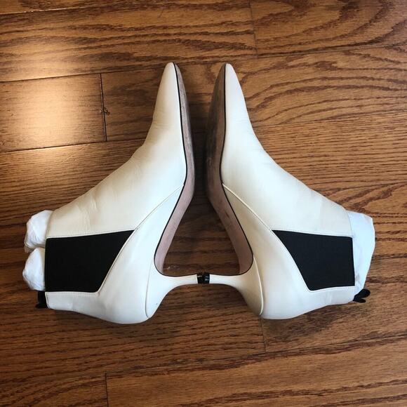 BALLY ALANNA Leather Ankle Boots in Bone White Women’s Size 8 - Picture 7 of 12